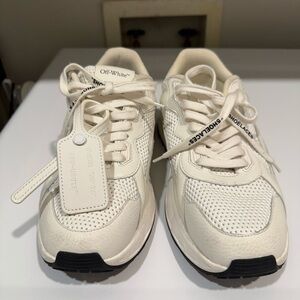 Off-White Ivory Lace-Up Sneakers